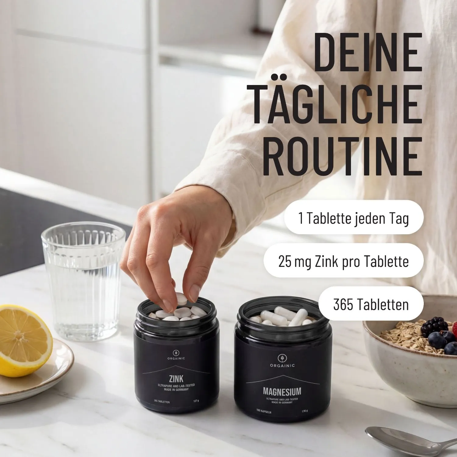 ORGAINIC Zink 365 Kapseln Zinkbisglycinat