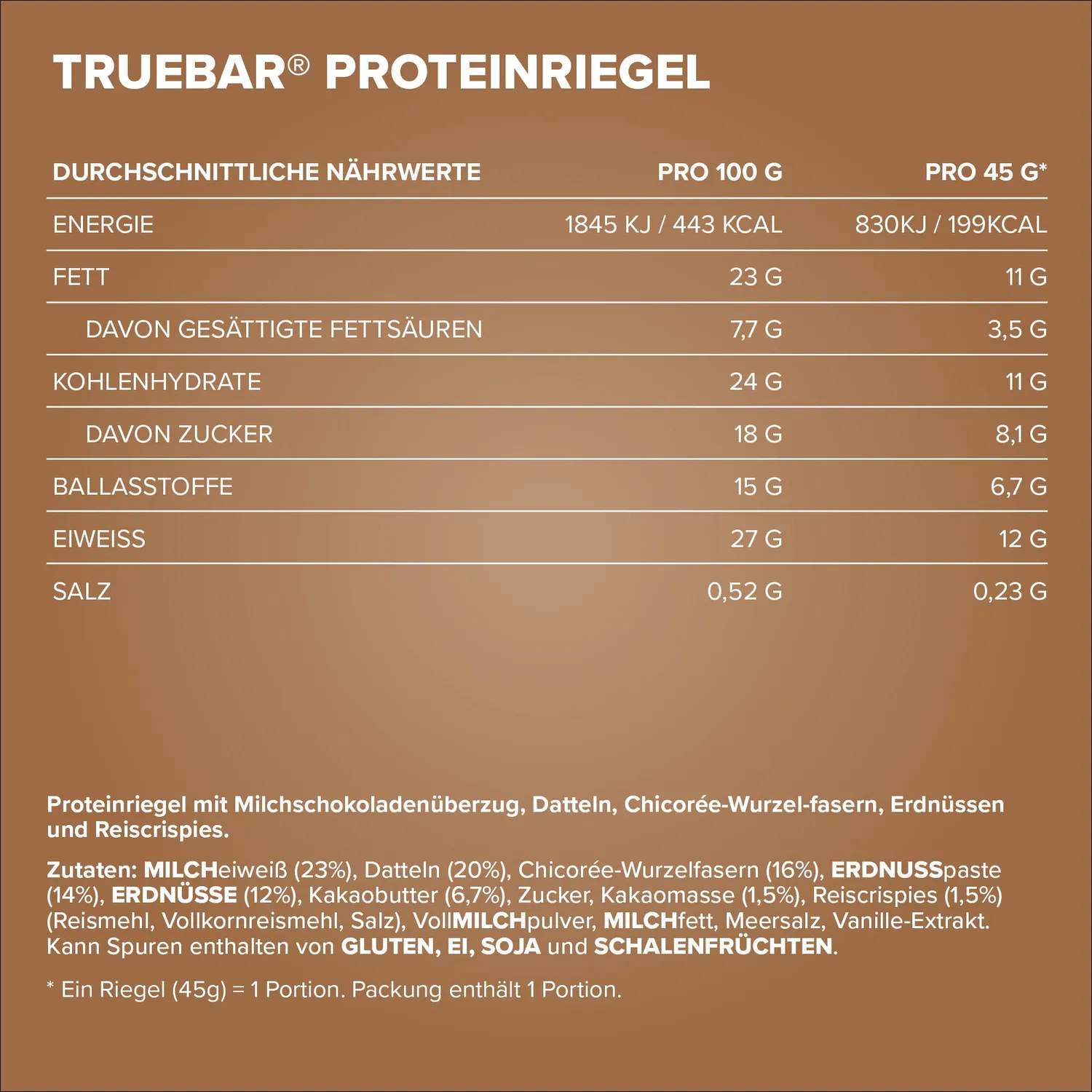 Iron Maxx TrueBar Proteinriegel 45g Chocolate Peanut