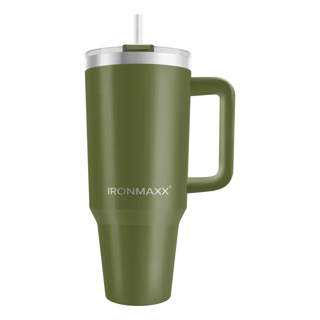 IronMaxx Cup V1.0 Trinkbecher 1200ml Olive Green doppelwandig