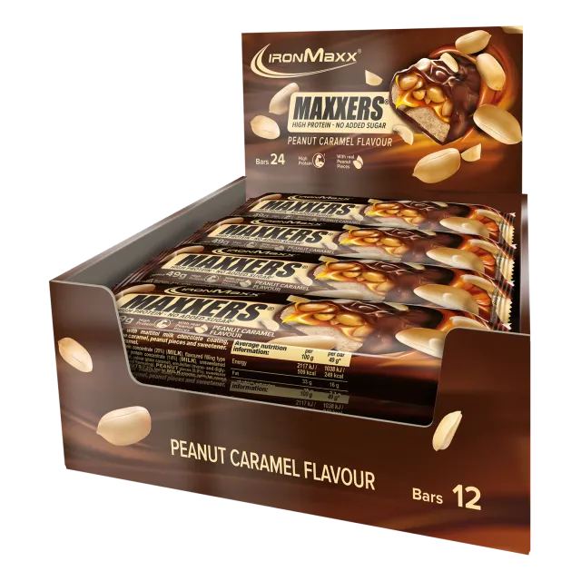 Iron Maxx Maxxers Proteinriegel 12x49g Peanut Caramel