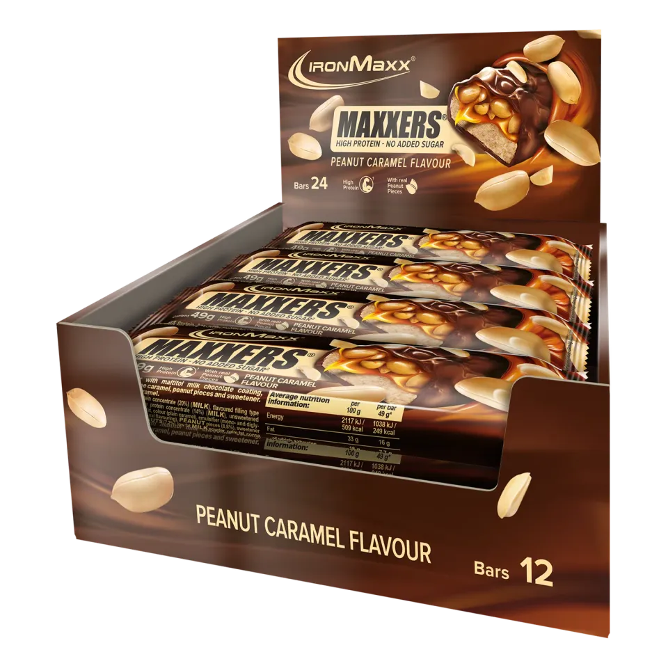 Iron Maxx Maxxers Proteinriegel 12x49g Peanut Caramel