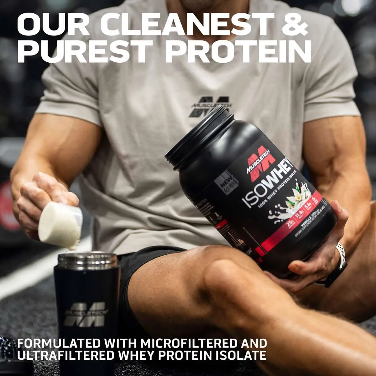 MuscleTech IsoWhey Proteinpulver Schoko 2 lb Isolat