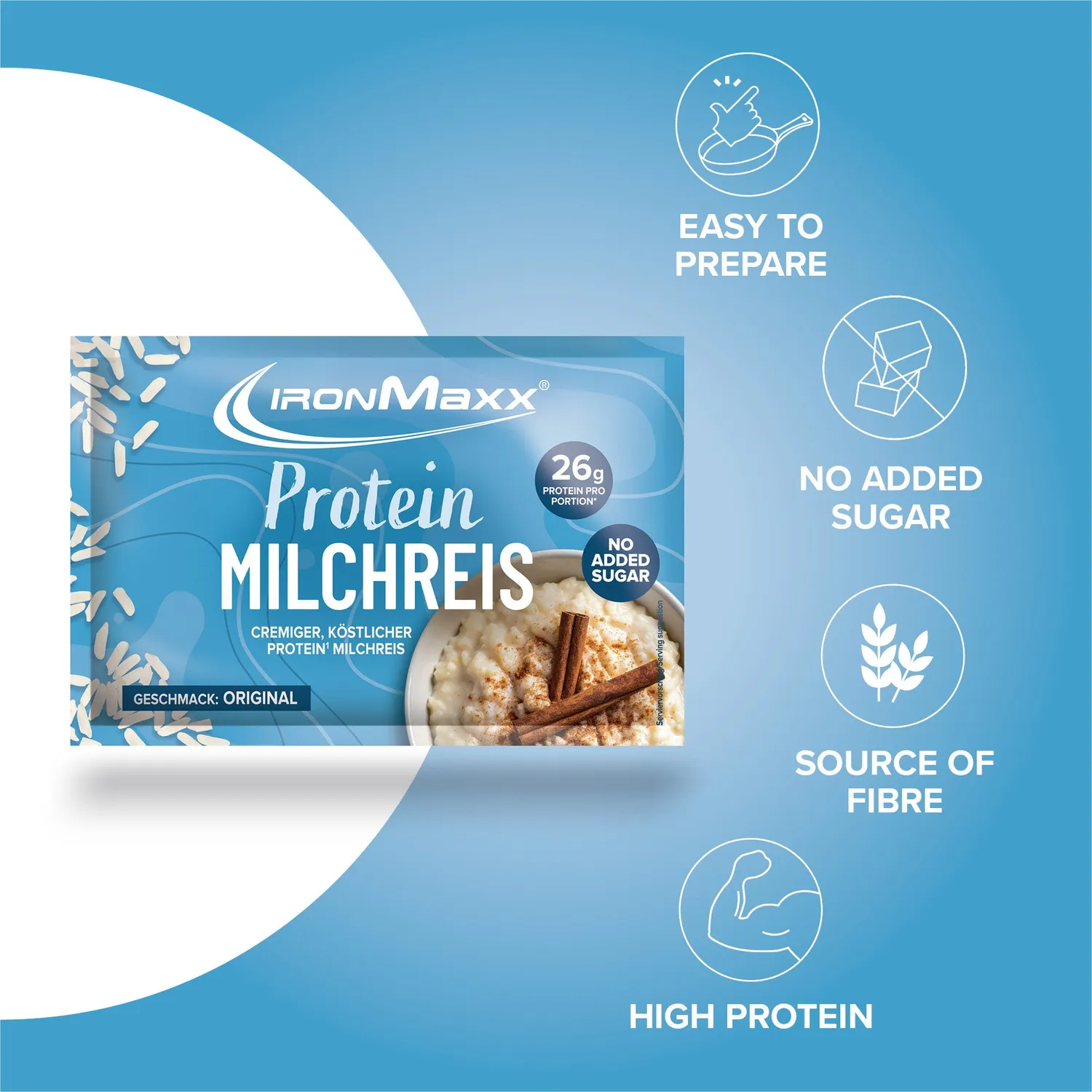 Iron Maxx Protein Breakfast Frühstück Milchreis 60g proteinreich