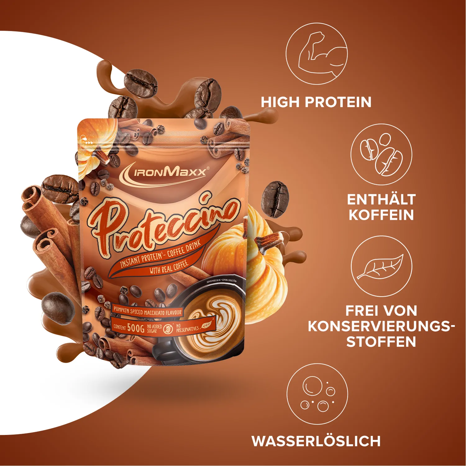 Iron Maxx Proteccino Proteinpulver 500g Pumpkin Spice