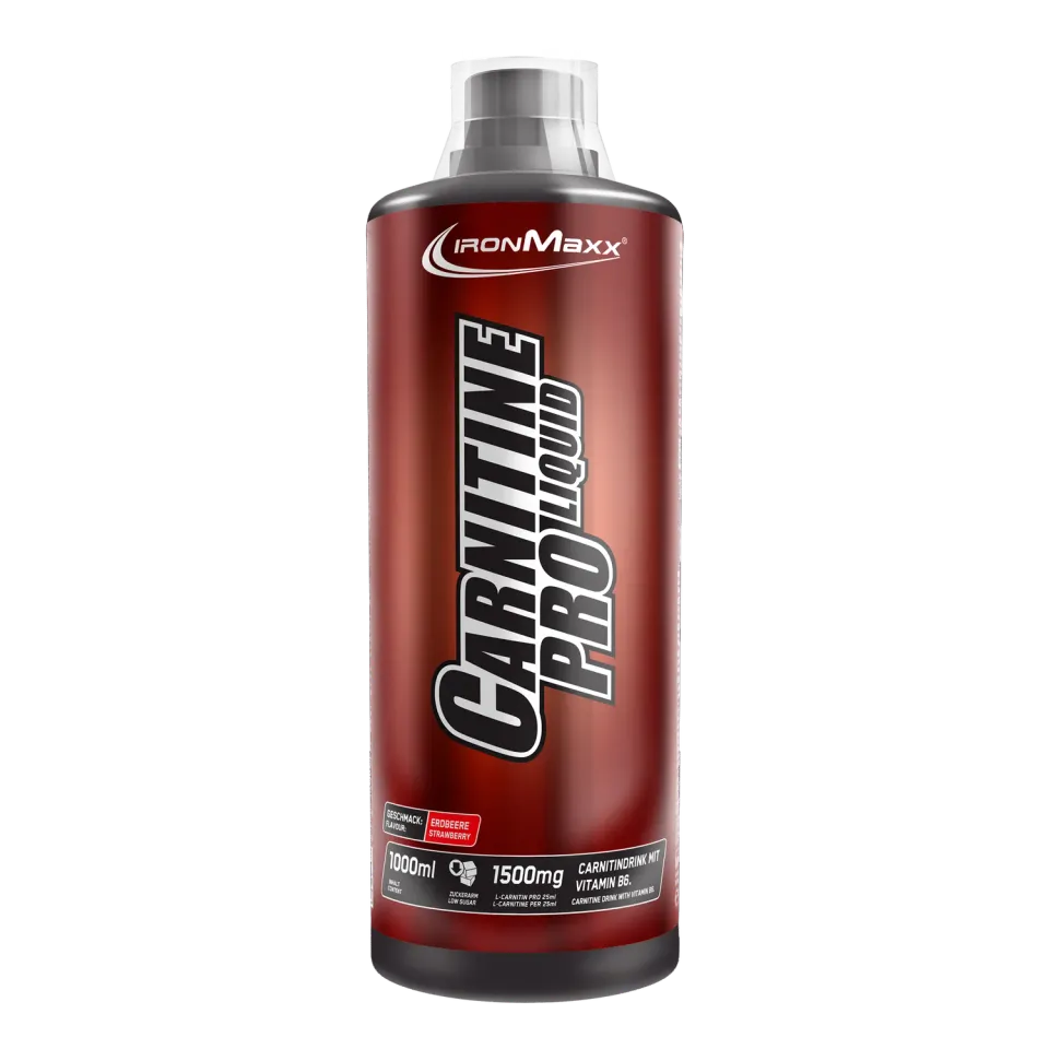 Iron Maxx Carnitine Pro Liquid L-Carnitin Erdbeere 1000 ml vegan
