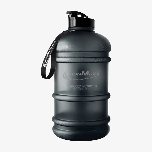 Iron Maxx Water Gallon 2200 ml Trinkflasche Matt Transparent Frosted Deep Black