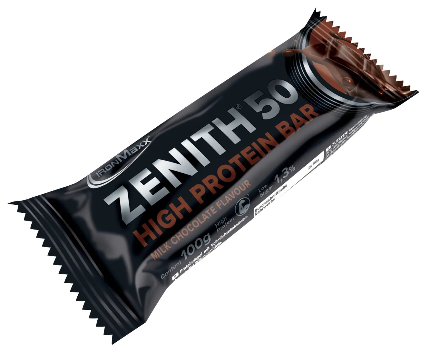 Iron Maxx ZENITH 50 Protein Riegel 12 x 100 g Brownie Chocolate Crisp