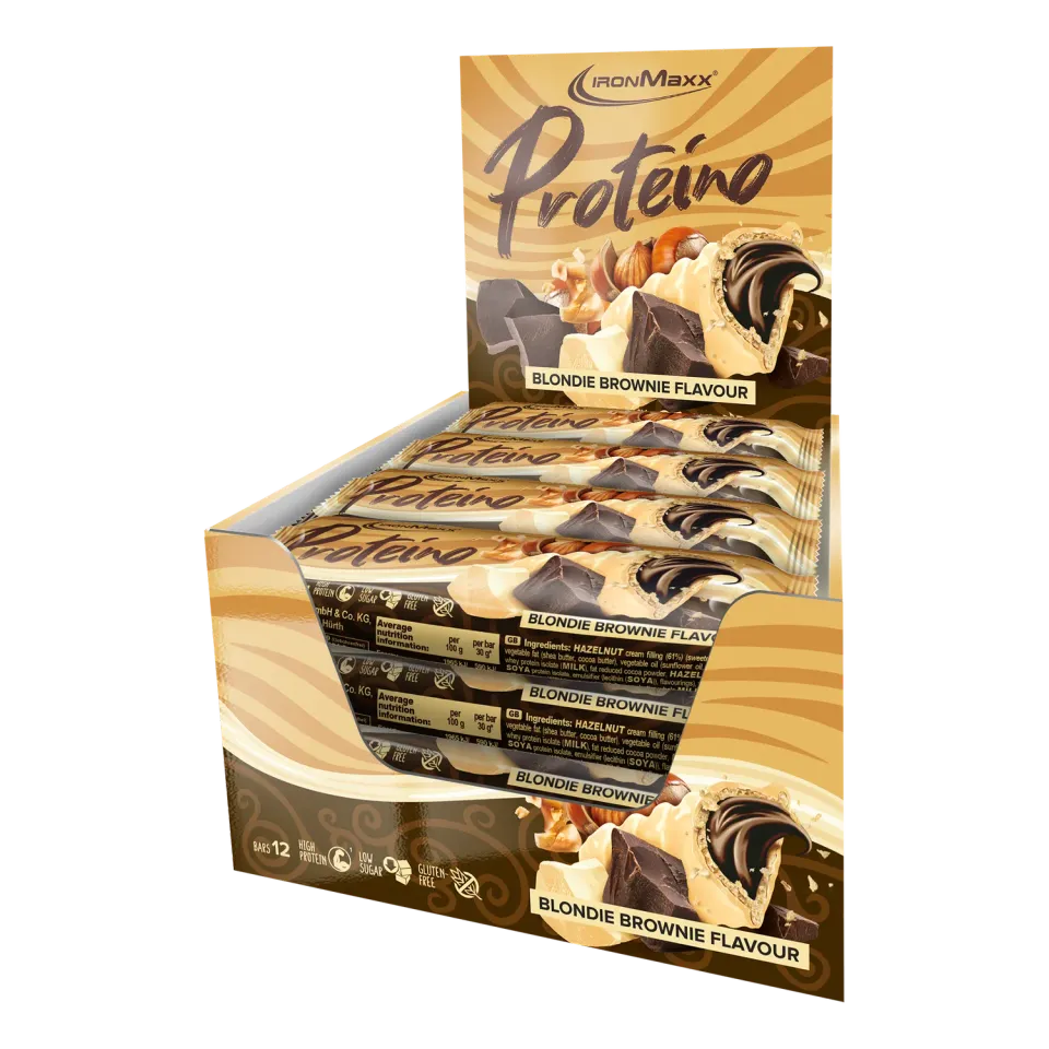 Iron Maxx Proteino Proteinriegel 12x30g Blondie Brownie zuckerreduziert
