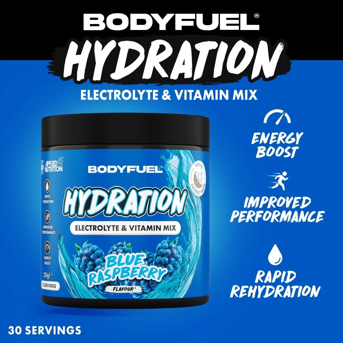 Applied Nutrition BodyFuel Hydration Elektrolytpulver 210g Berry Blast
