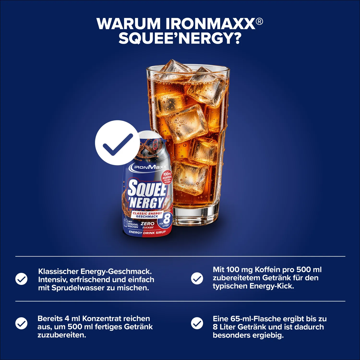 Iron Maxx Squee'Nergy Classic Energy Sirup 65ml zuckerfrei