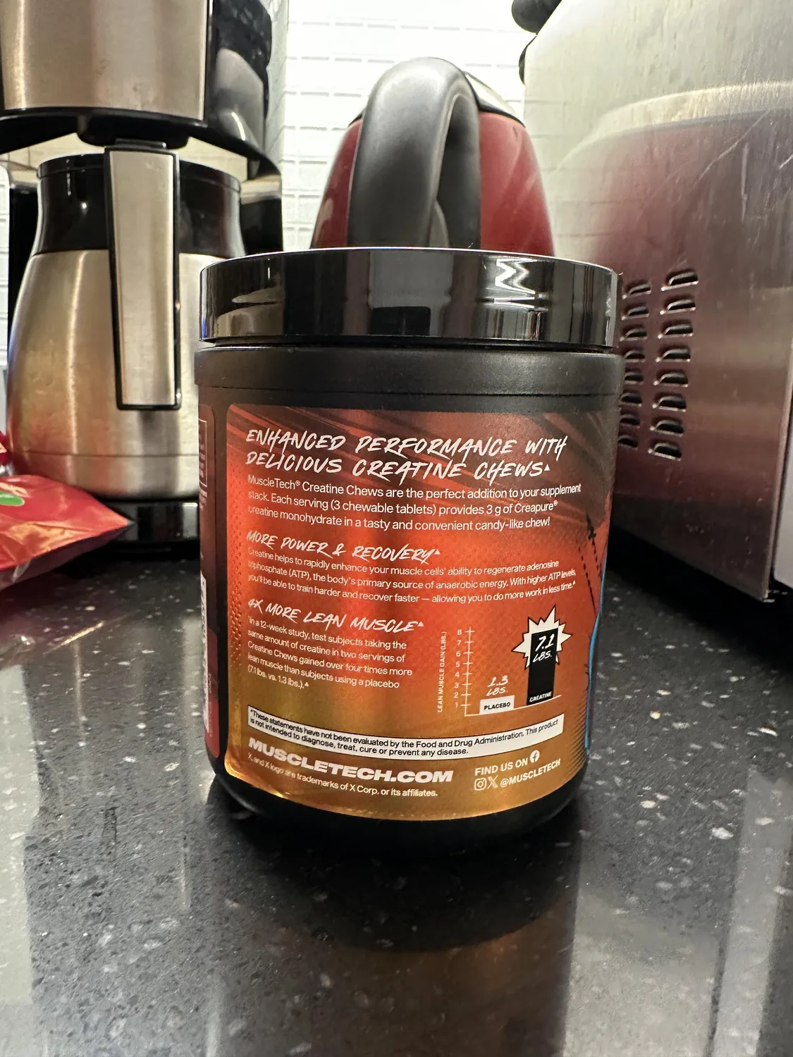 MuscleTech Creatine Chews Kreatin-Kautabletten ohne Geschmack