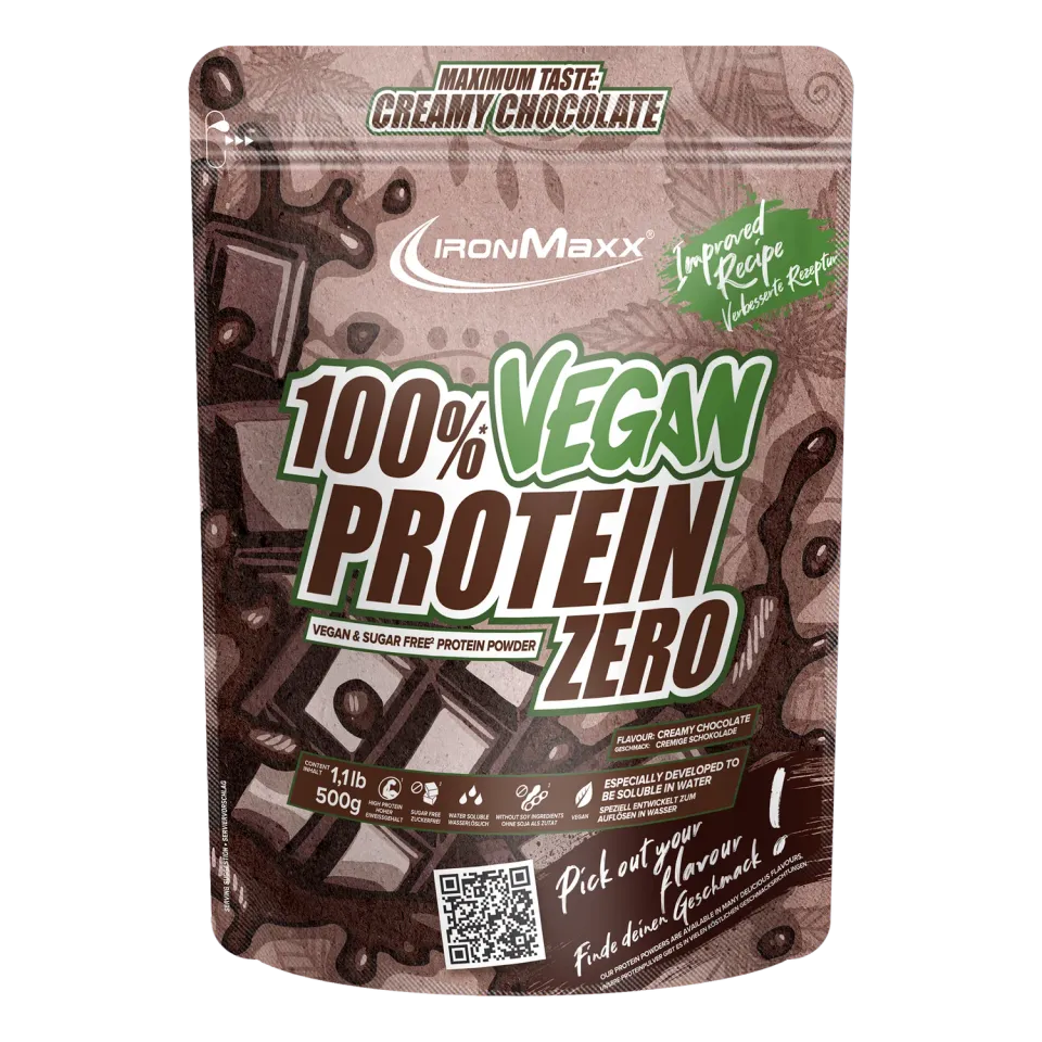 Iron Maxx 100% Vegan Protein Zero 500 g Creamy Chocolate zuckerfrei