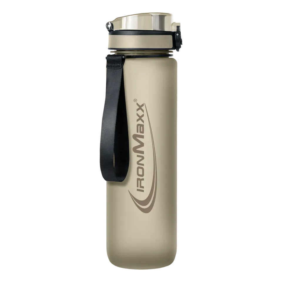 Iron Maxx Sport Water Bottle Trinkflasche 1000ml Sandstone Beige BPA-frei