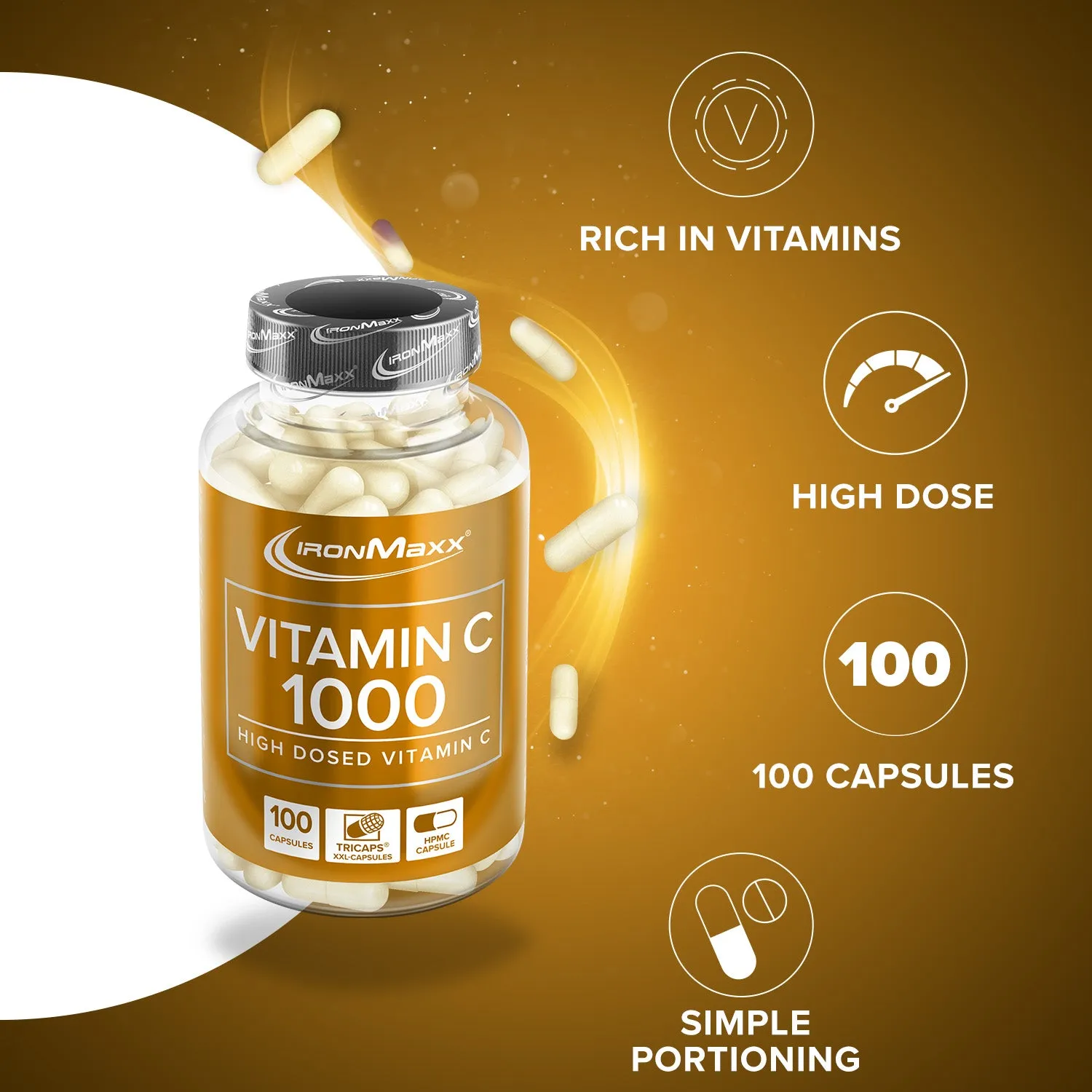 Iron Maxx Vitamin C 1000 Kapseln 100 Stück hochdosiert