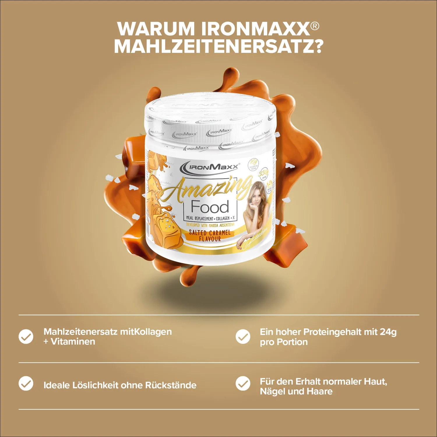 Iron Maxx Amazing Food 330g Salted Caramel Diätpulver