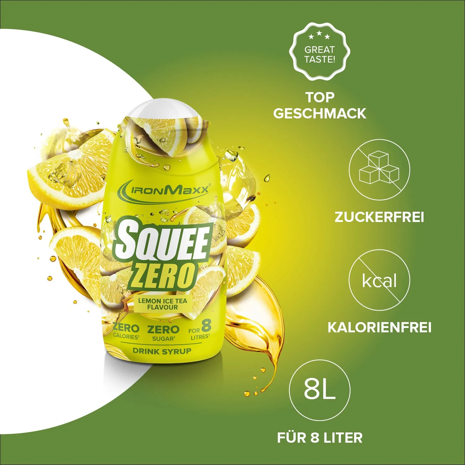 Iron Maxx SqueeZero Sirup Lemon Ice Tea 65 ml zuckerfrei