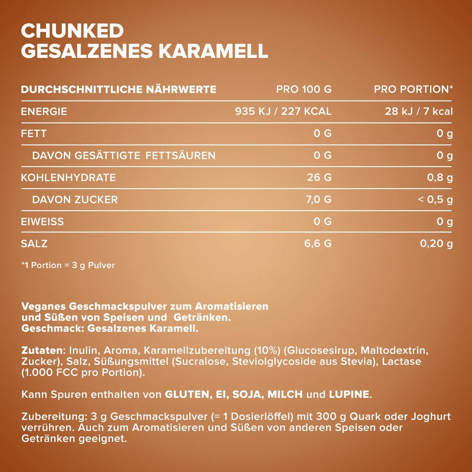 Iron Maxx Chunked Geschmackspulver Salted Caramel 150g vegan
