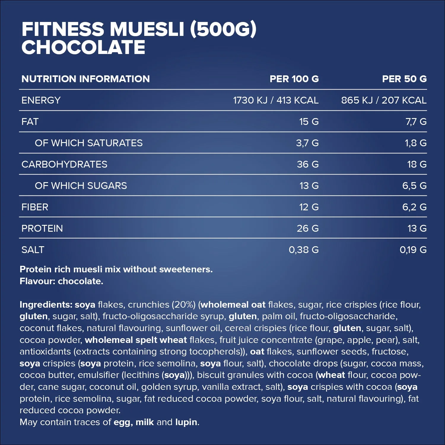 Iron Maxx Fitness Müsli Chocolate 500 g proteinreich
