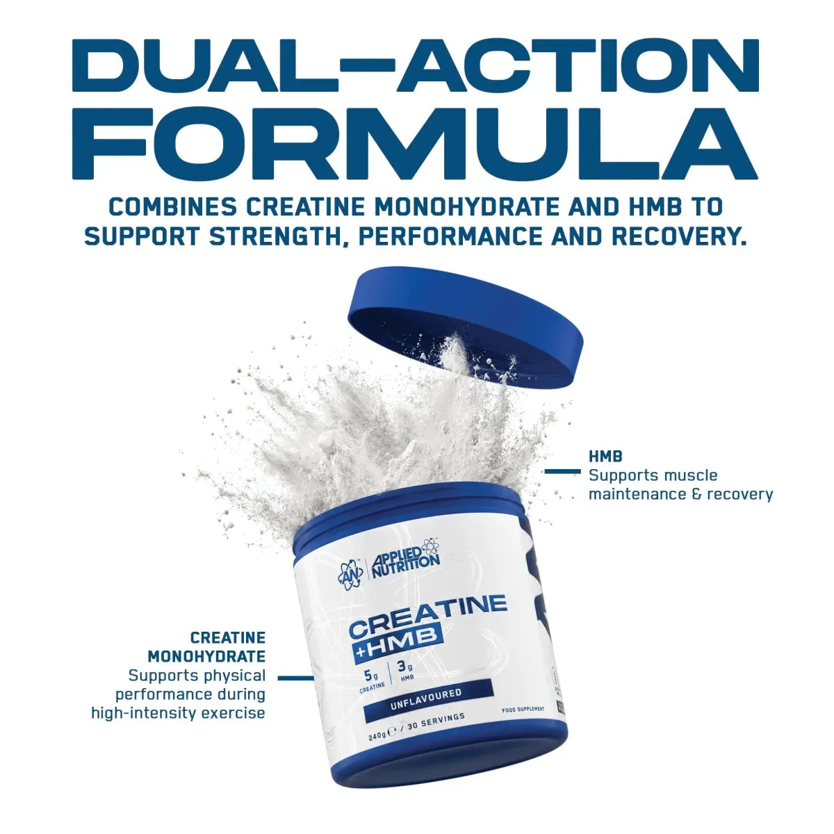 Applied Nutrition Creatine + HMB Pulver 240g ungesüßt