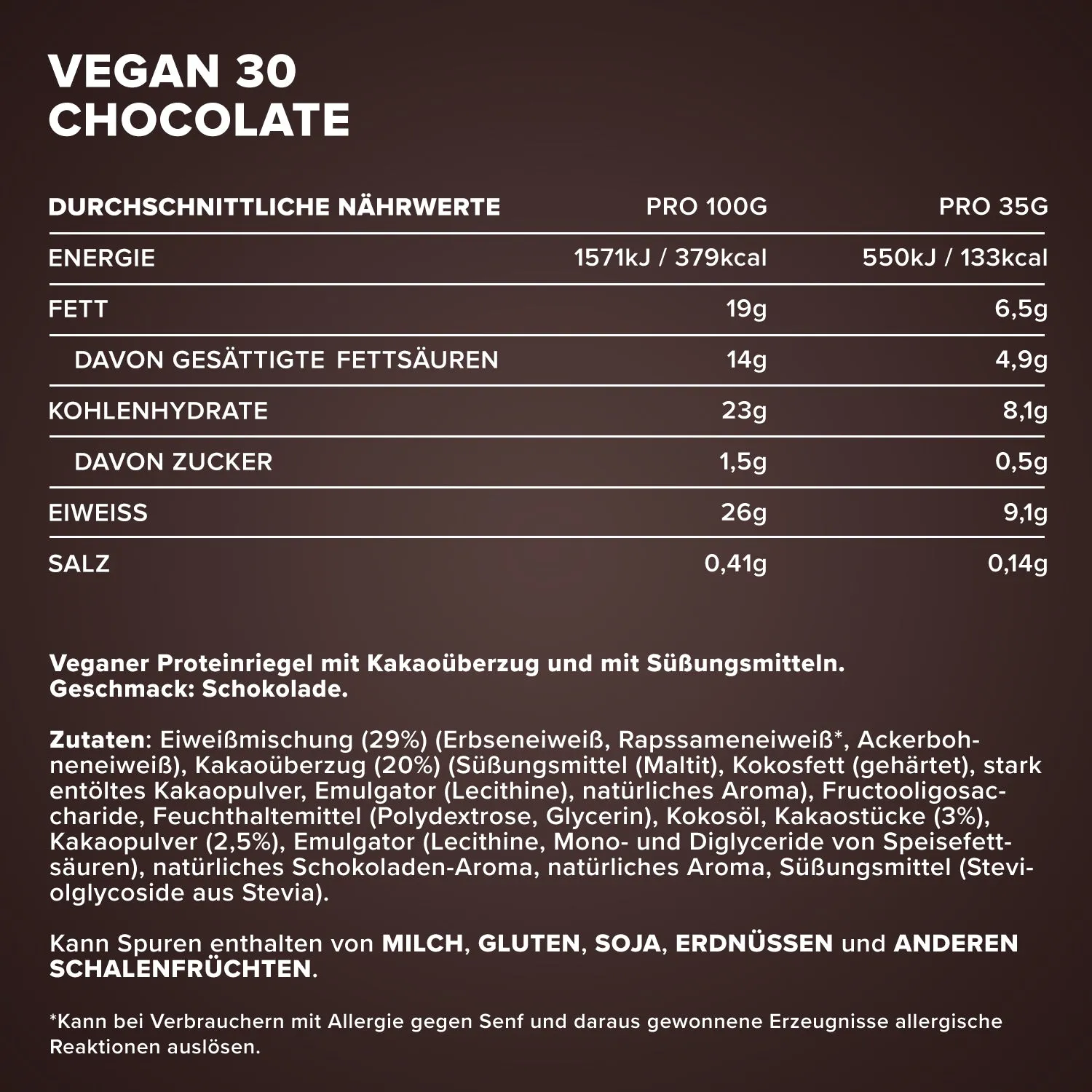 Iron Maxx Vegan 30 Protein Riegel 35 g Schokolade vegan zuckerarm