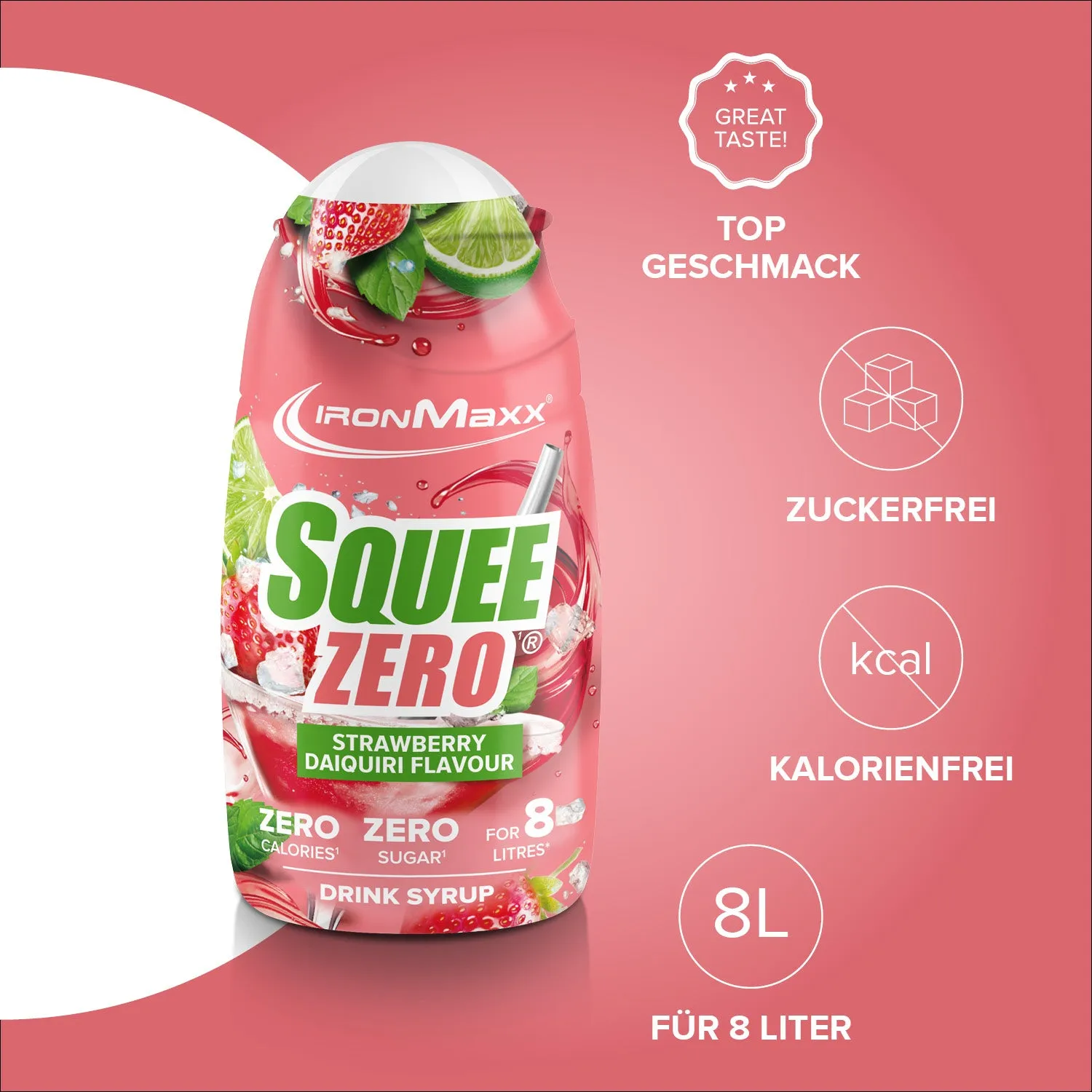 Iron Maxx SqueeZero Sirup Strawberry Daiquiri 65ml Zuckerfrei