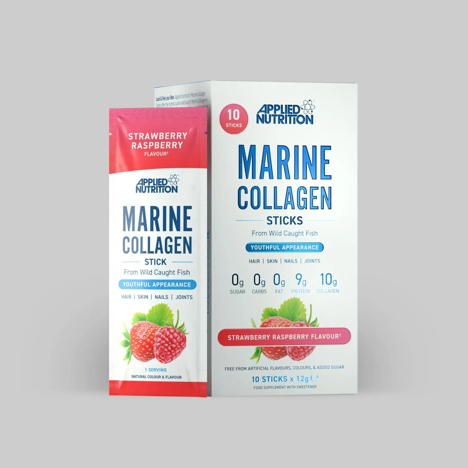 Applied Nutrition Marine Collagen Stick Kollagen 10 Sticks Erdbeere Himbeere
