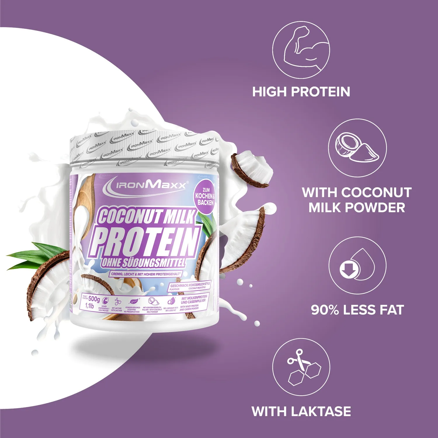 Iron Maxx Coconut Milk Protein 500g Kokosmilch Style Kochprotein
