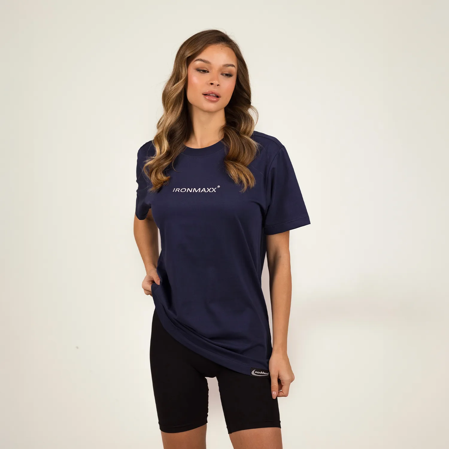 Iron Maxx T-Shirt Damen Dunkelblau L bequeme Passform