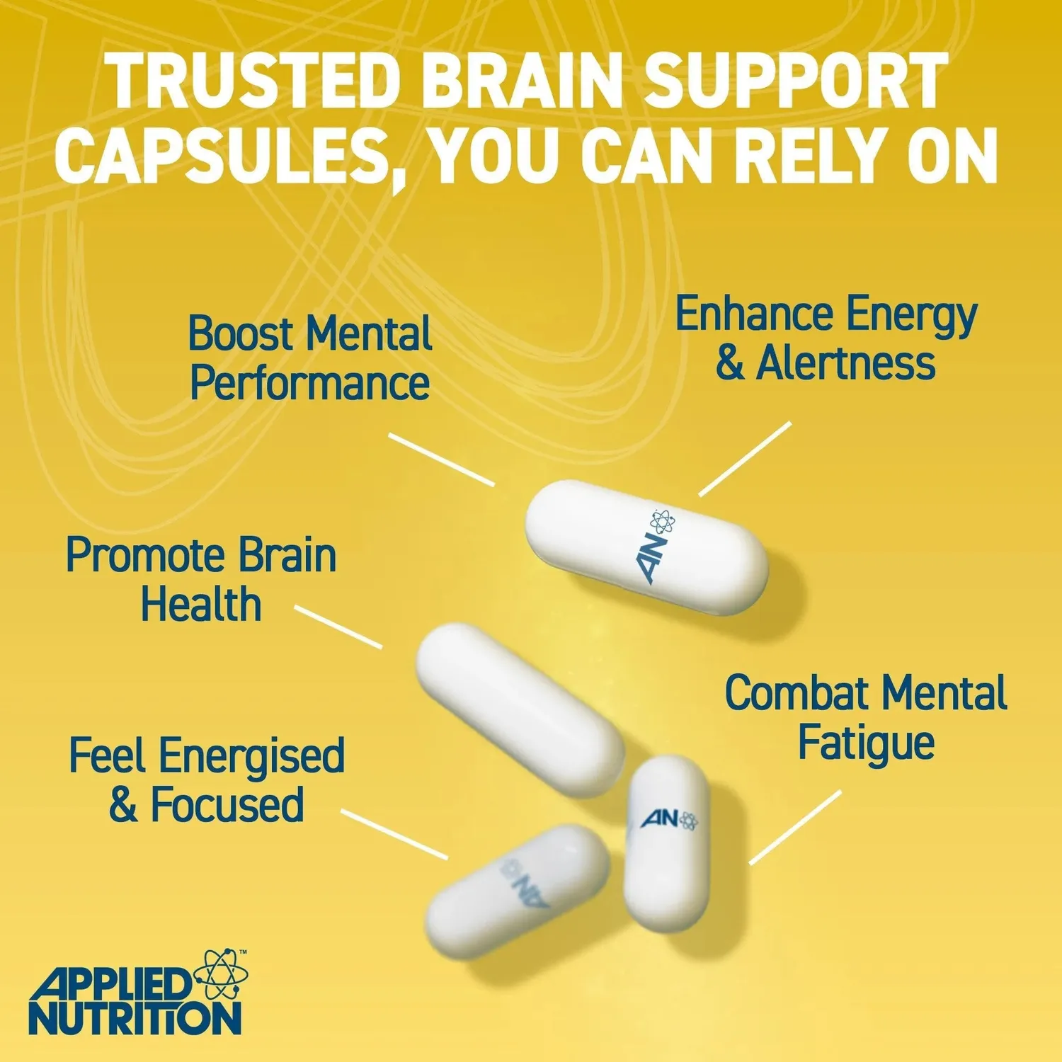 Applied Nutrition Brain Fuel Kapseln 60 Kapseln mit Koffein
