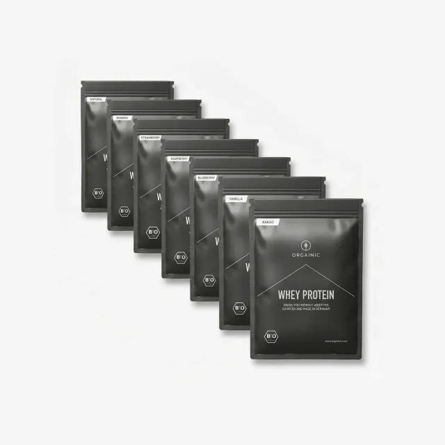 ORGAINIC BIO Whey Test Bundle Proteinpulver 7 Sorten bio