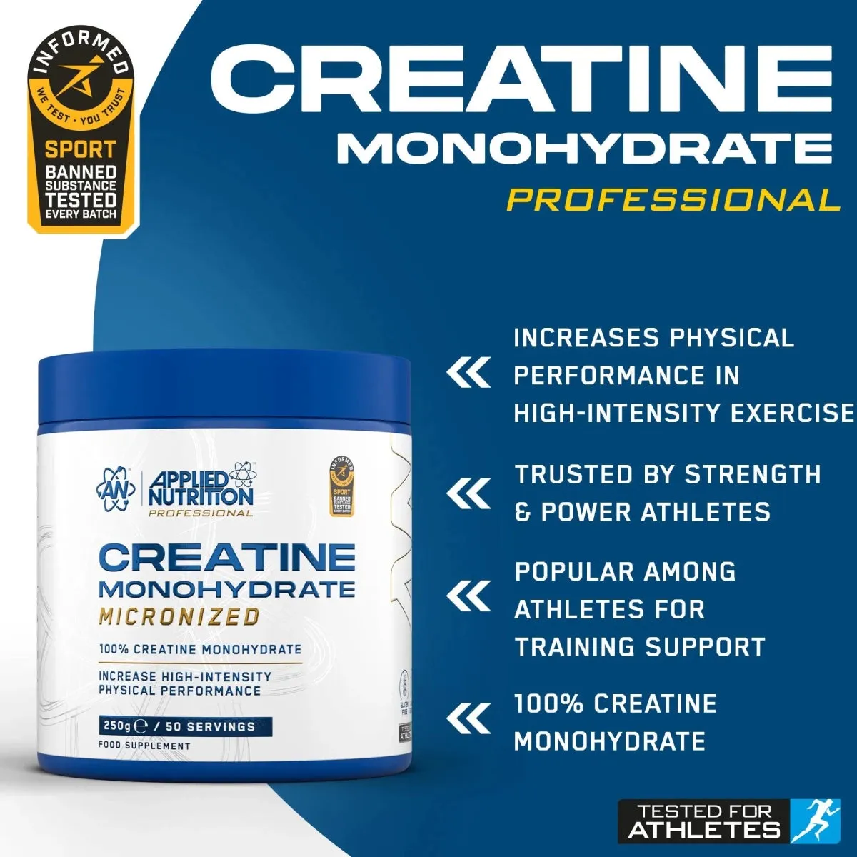 Applied Nutrition Kreatin-Monohydrat Pulver Neutral 500g