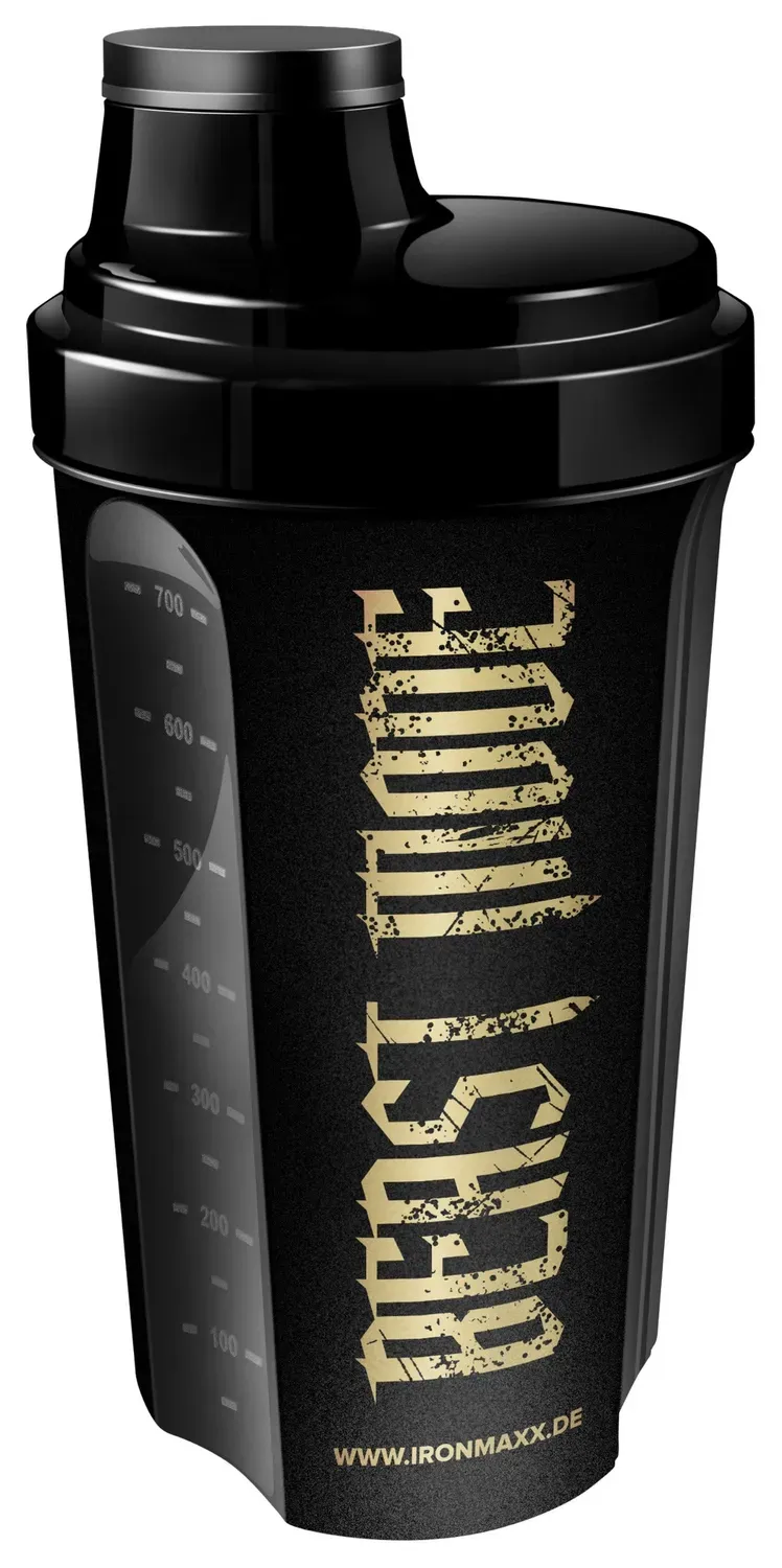 Iron Maxx Shaker 700 ml Schwarz Gold Beast Mode Proteinshaker