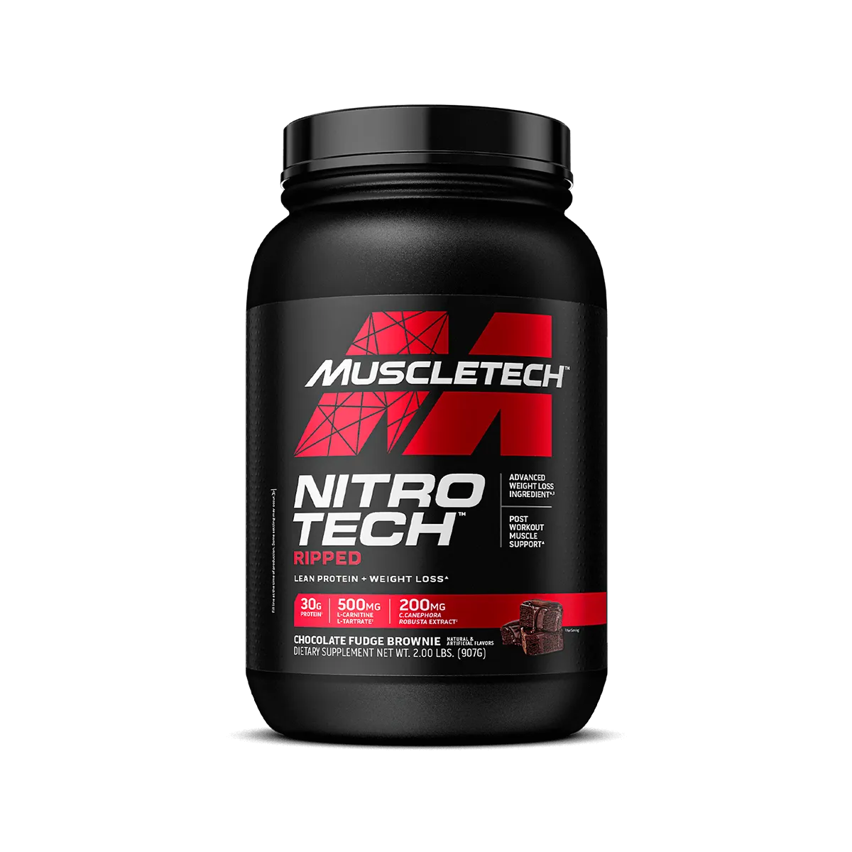 MuscleTech Nitro-Tech Ripped Proteinpulver 2 lb mit Whey-Isolat