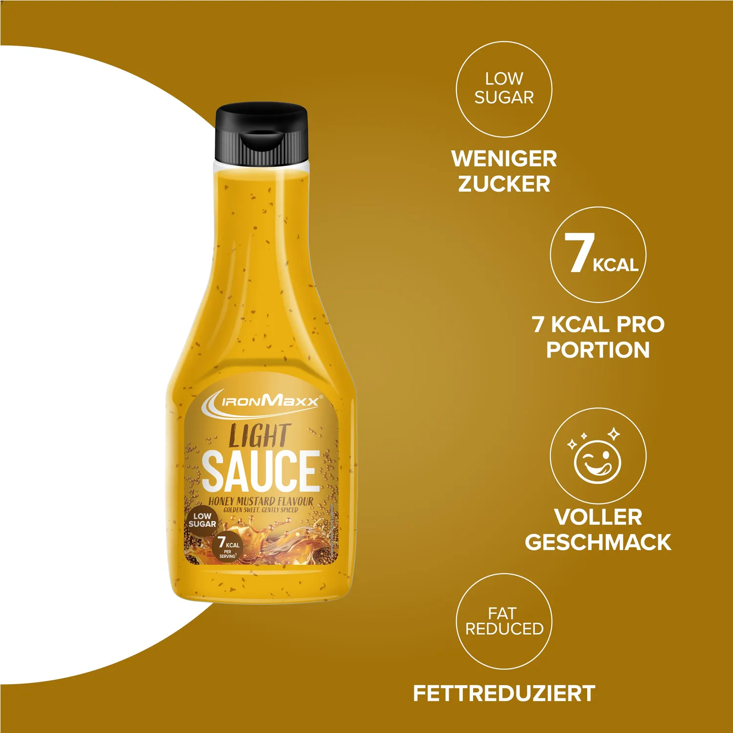 IronMaxx Light Sauce 285 ml Honey Mustard kalorienbewusst