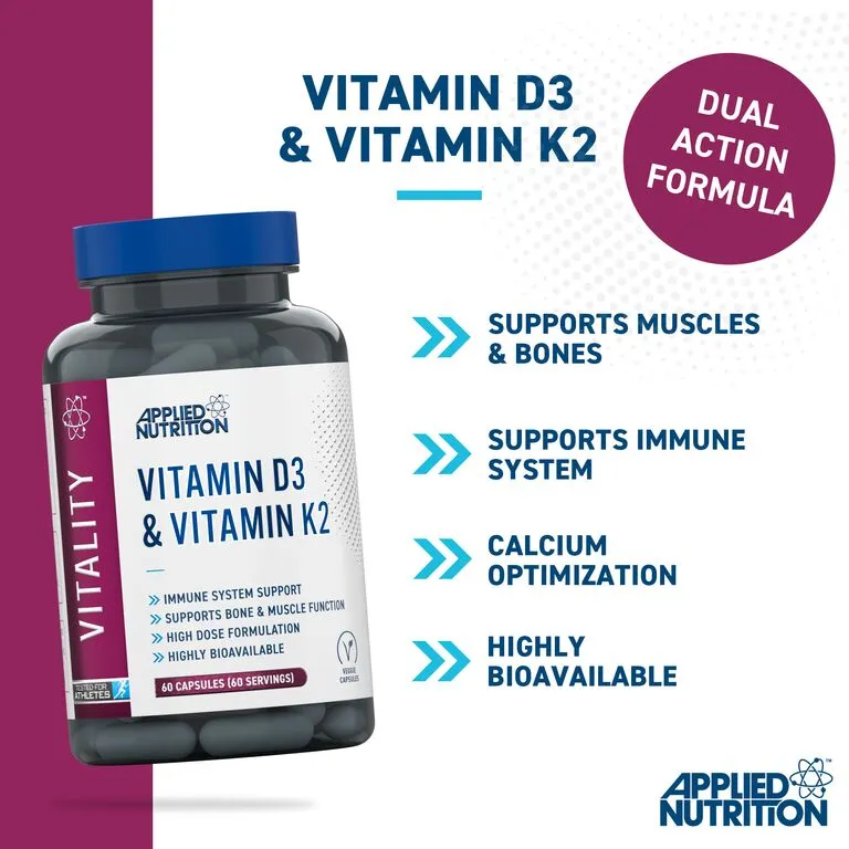 Applied Nutrition Vitamin D3 Kapseln 90 Stück für Muskeln