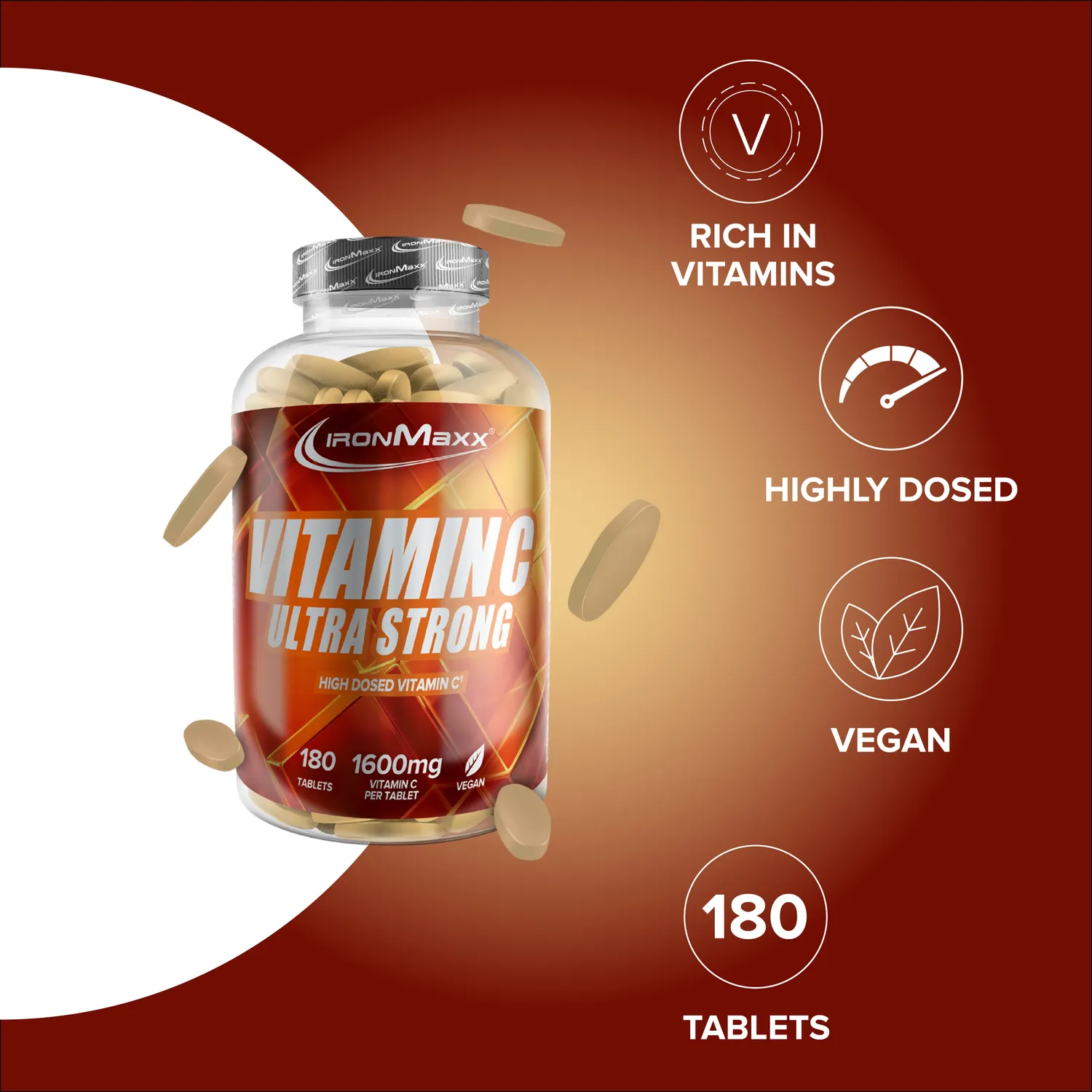 Iron Maxx Vitamin C Ultra Strong Tabletten 180 hochdosiert