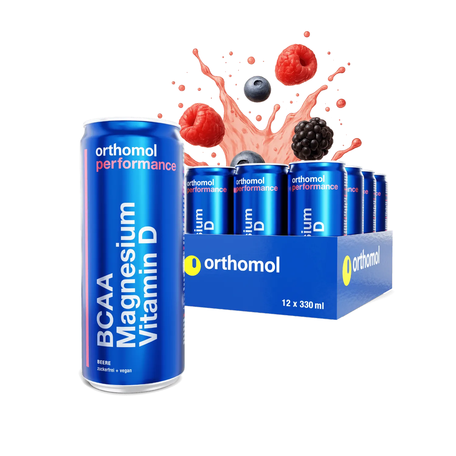 Orthomol Performance Sportgetränk 12 Dosen BCAA Magnesium zuckerfrei