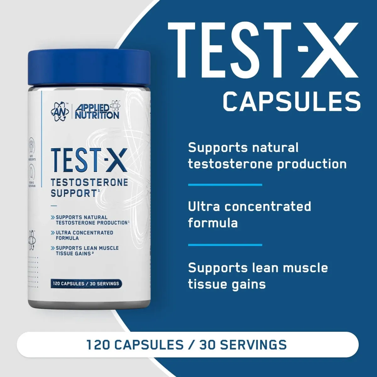 Applied Nutrition Test-X Kapseln 120 Stück für Männer