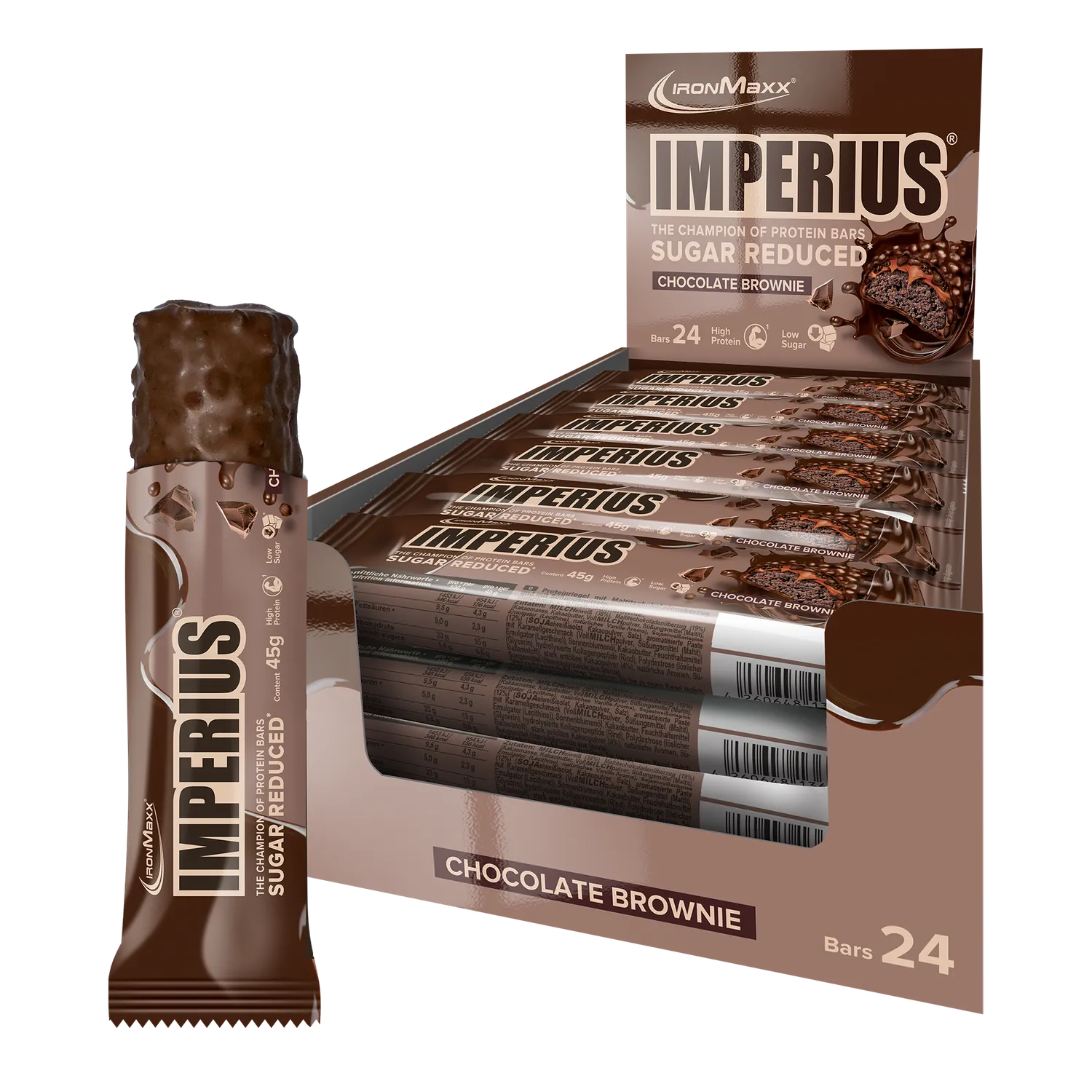 Iron Maxx Imperius Proteinriegel Chocolate Brownie 24x45 g 36% Protein
