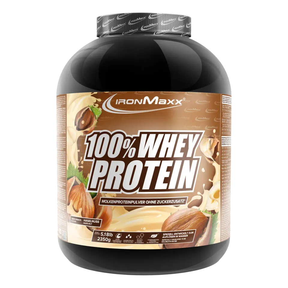 Iron Maxx 100% Whey Protein Proteinpulver Haselnuss 2350 g zuckerfrei