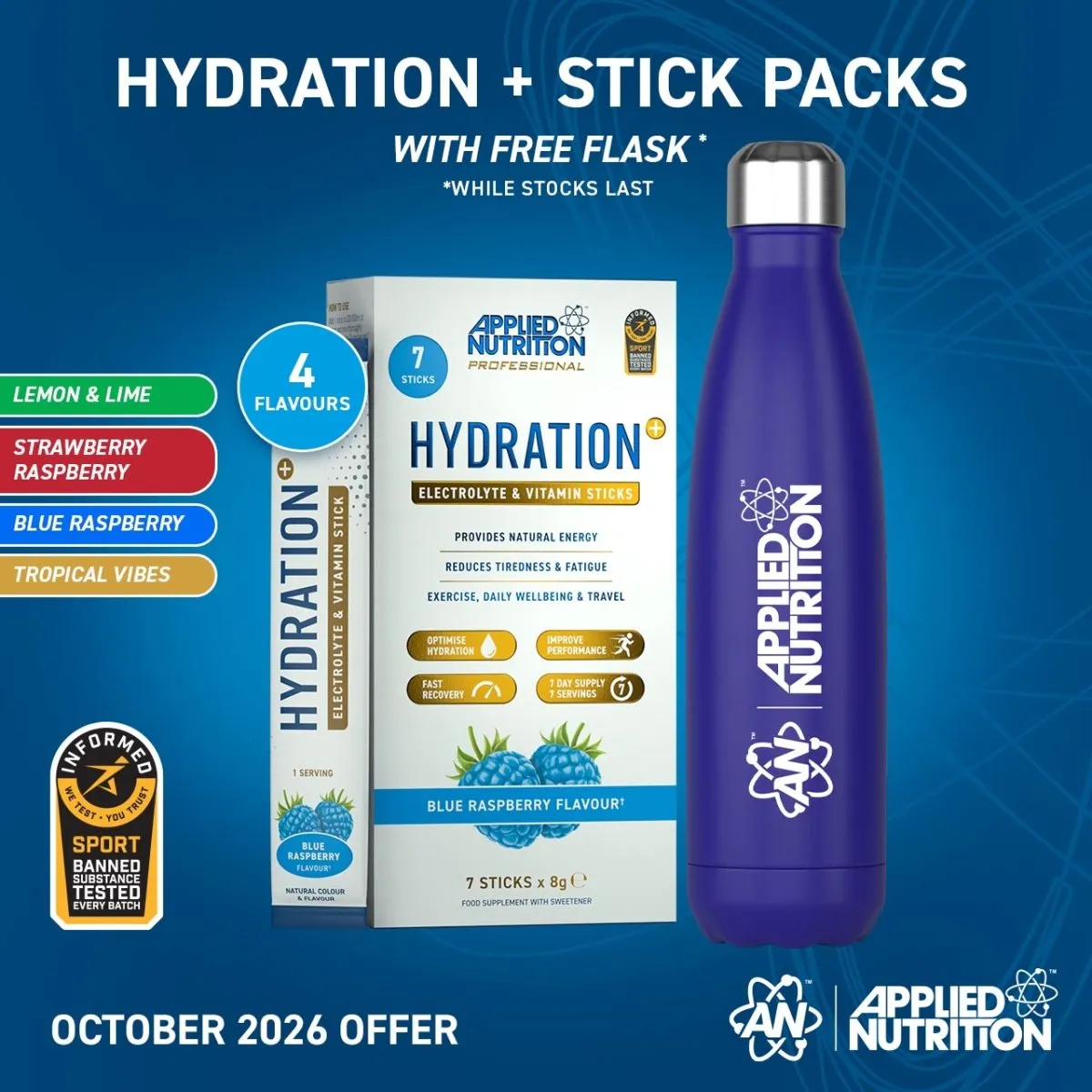 Applied Nutrition Hydration+ Elektrolytpulver 240 g 30 Portionen