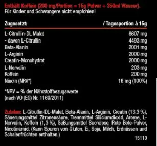 Body Star Cellbolic Hardcore Booster 250 g Dark Lemonade