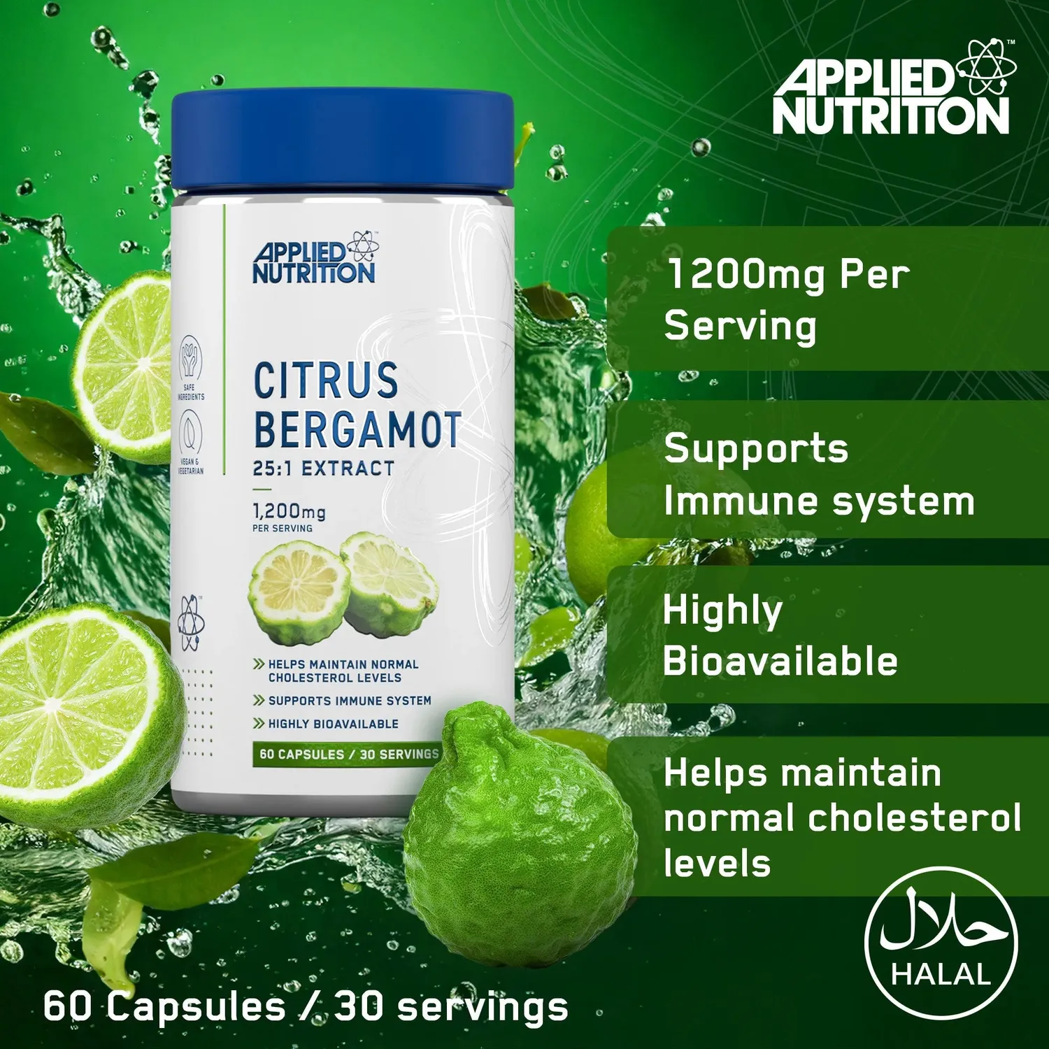 Applied Nutrition Citrus Bergamot Kapseln 60 Stück Herz