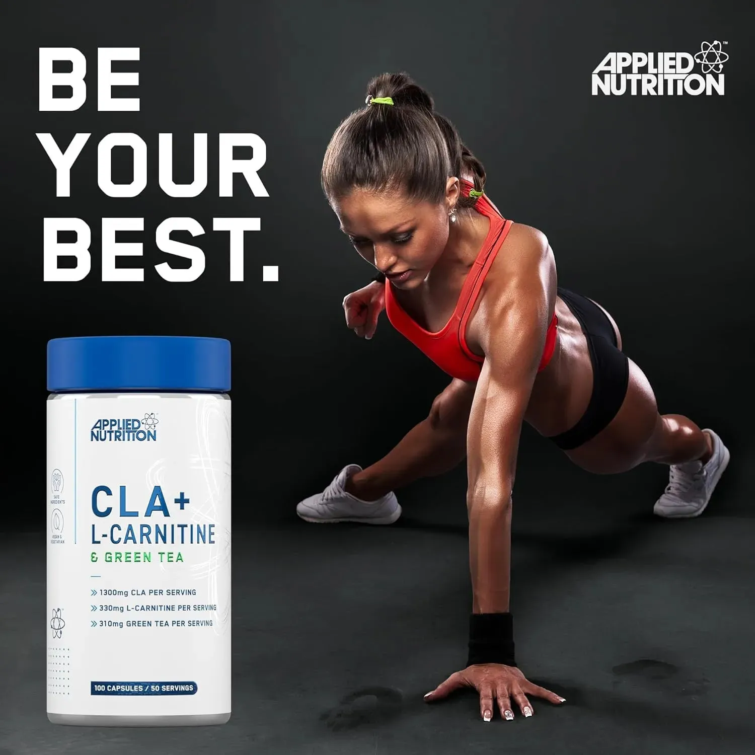 Applied Nutrition CLA L-Carnitin Grüntee Kapseln 100 Stk