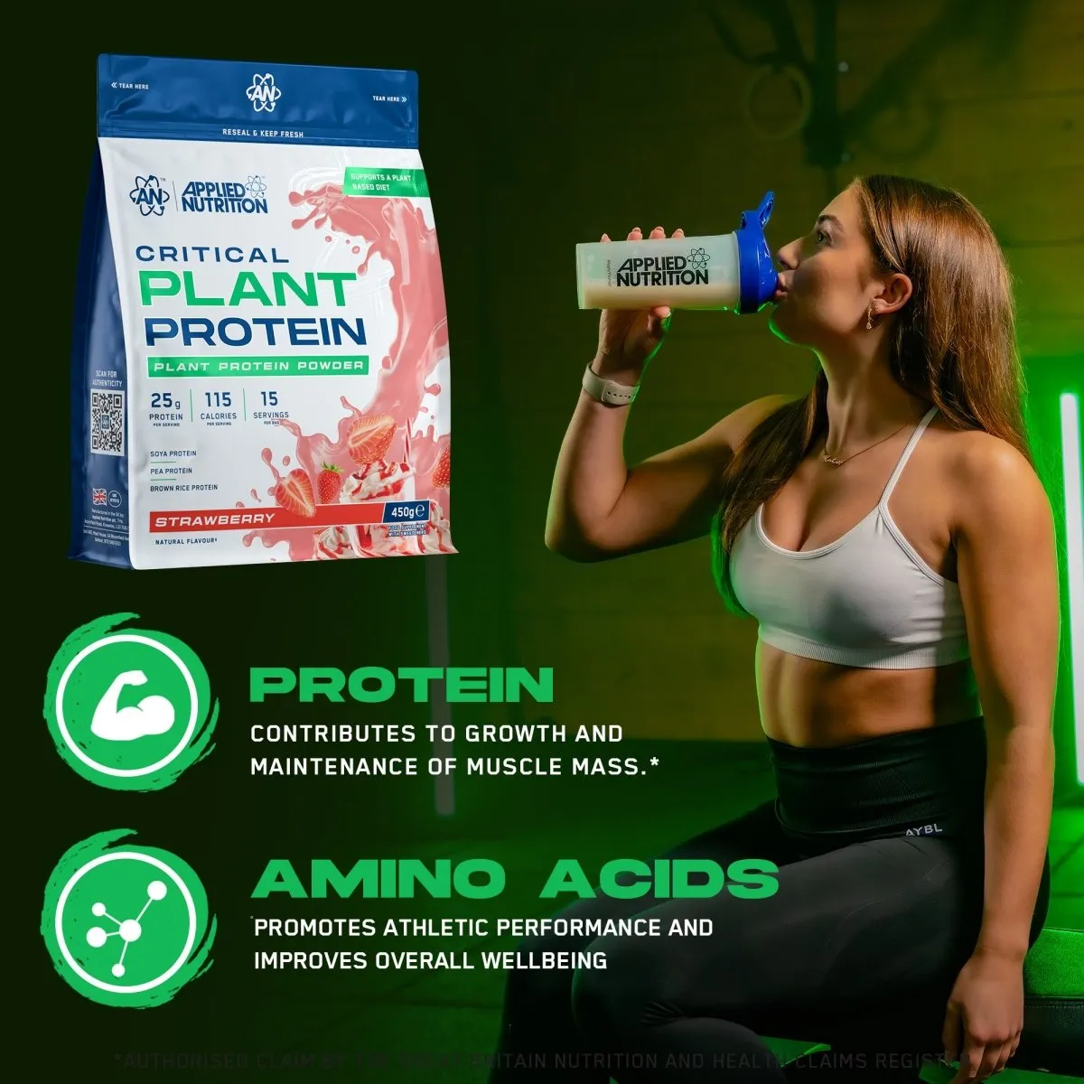Applied Nutrition Critical Plant Proteinpulver Schokolade 450g vegan