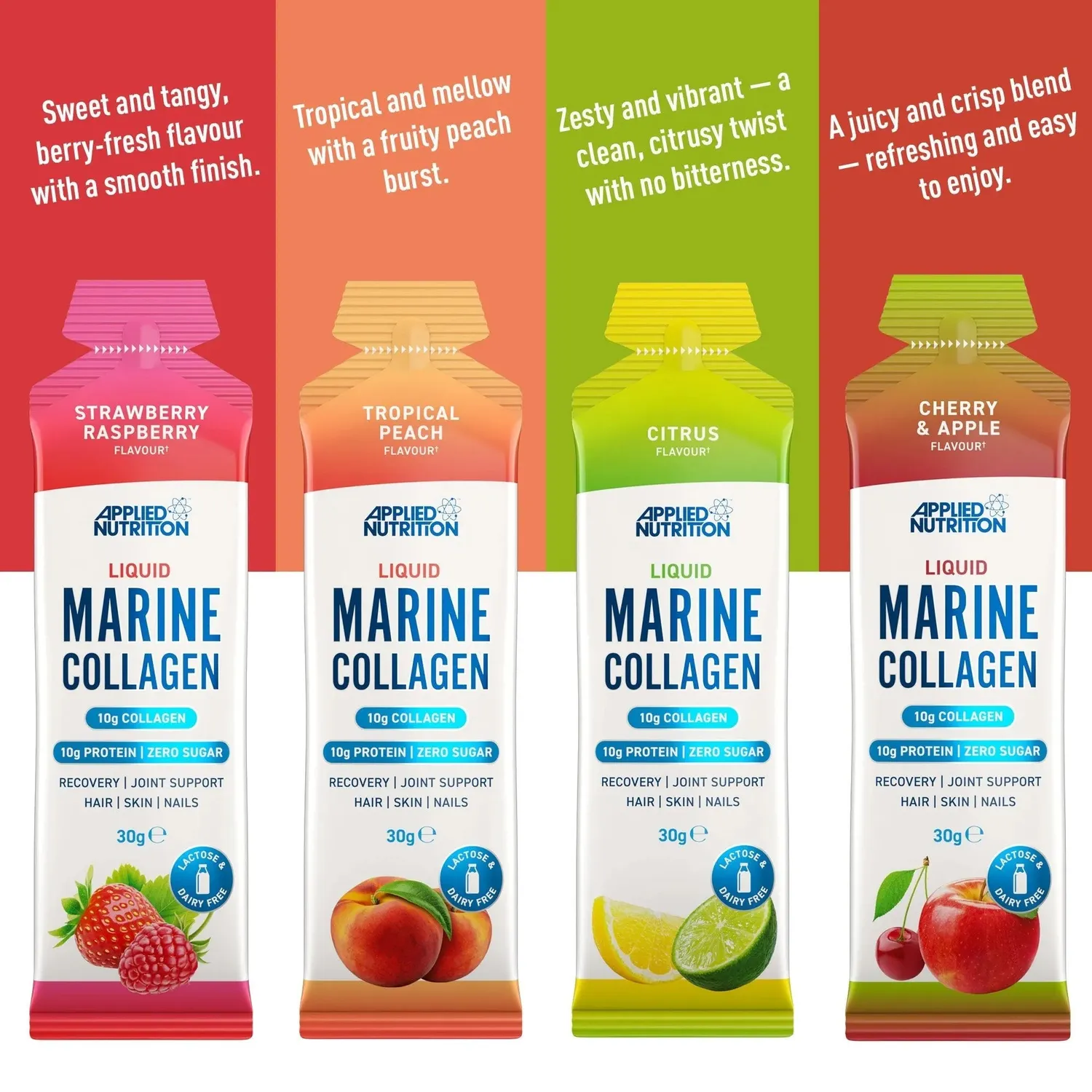 Applied Nutrition Marine Collagen Liquid Peach 10x 10 g