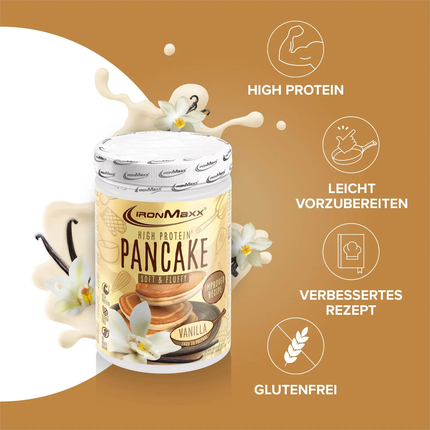 Iron Maxx High Protein Pancake Protein Pancake Pulver 450 g Vanilla
