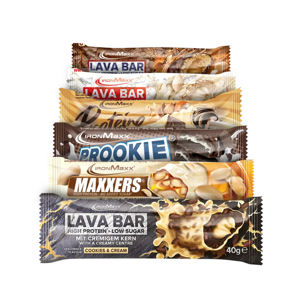 Iron Maxx Riegel-Mix A Proteinriegel 6er Set MHD kurz