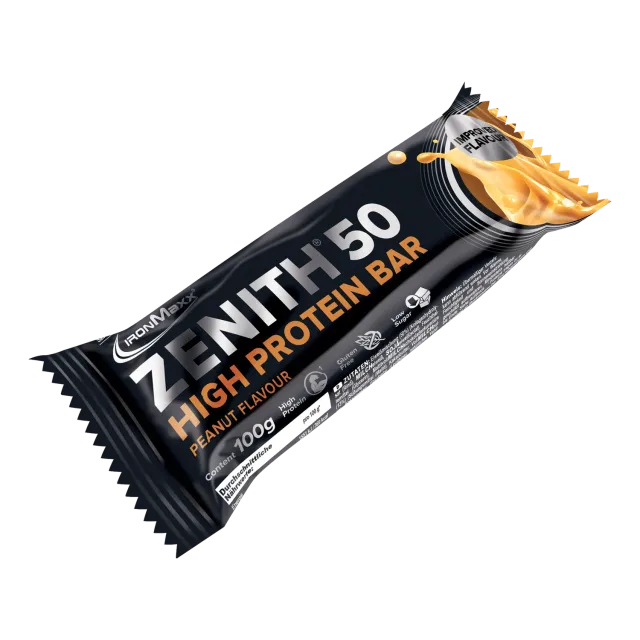 Iron Maxx ZENITH® 50 Proteinriegel 100 g Erdnuss 50 g Eiweiß