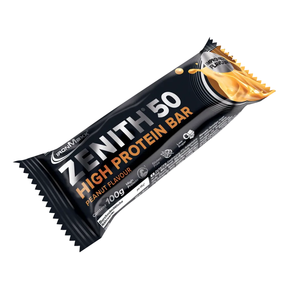 Iron Maxx ZENITH® 50 Proteinriegel 100 g Erdnuss 50 g Eiweiß